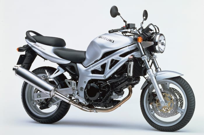 First generation Suzuki SV650 front right static in studio